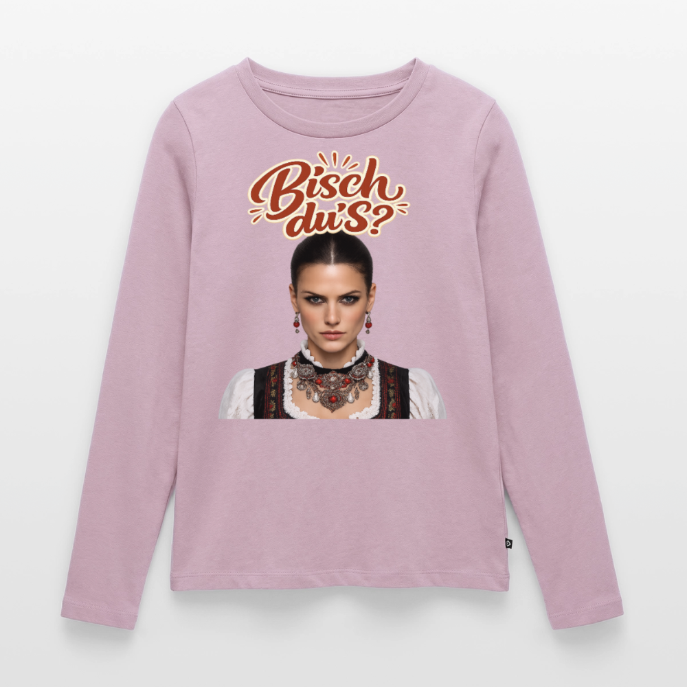 Schwarzwaldstolz – Sie weiß, wer sie isch | Frauen Premium Bio Langarmshirt - Altrosa