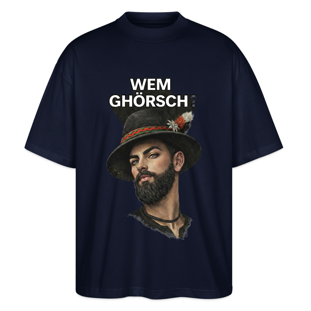 Wem ghörsch? – Alemannische Klärung | Stanley/Stella Oversized Unisex Bio T-Shirt Blaster - Navy