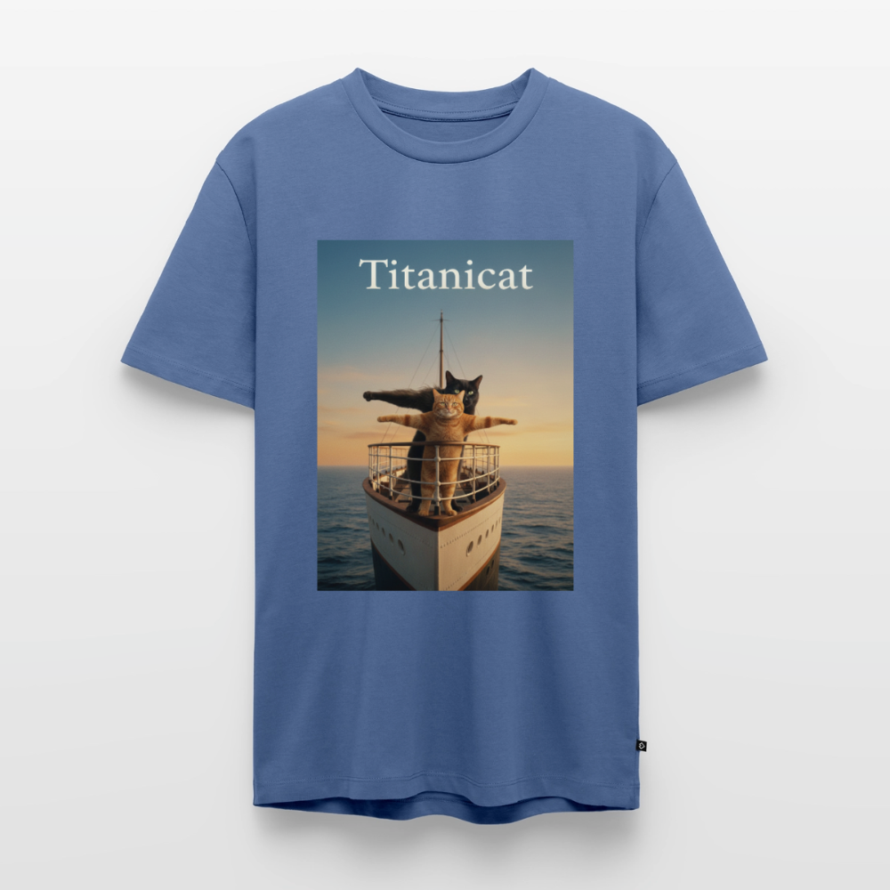 Titanicat – Ich bin der König der Kratzbäume | Männer Premium T-Shirt - Taubenblau