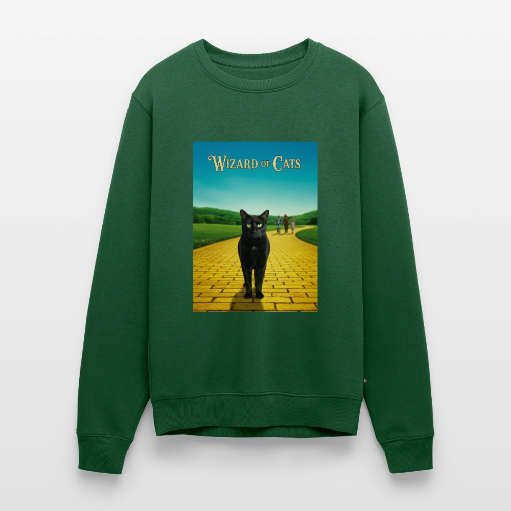 Wizard of Cats – Der gelbe Weg gehört Krümel |  Männer Premium Pullover - Flaschengrün
