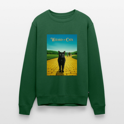 Wizard of Cats – Der gelbe Weg gehört Krümel |  Männer Premium Pullover - Flaschengrün