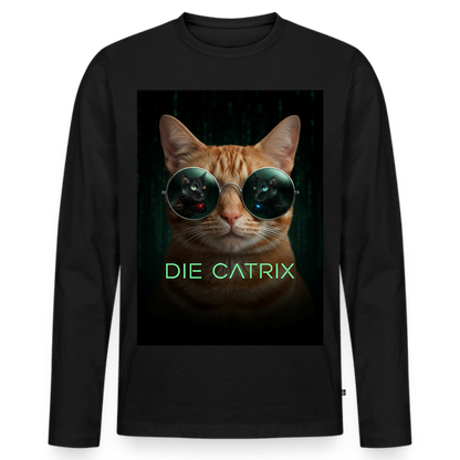 Die Catrix – Krümel erwacht | Männer Premium Bio Langarmshirt - Schwarz