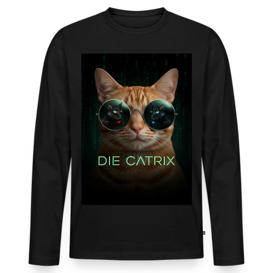 Die Catrix – Krümel erwacht | Männer Premium Bio Langarmshirt - Schwarz