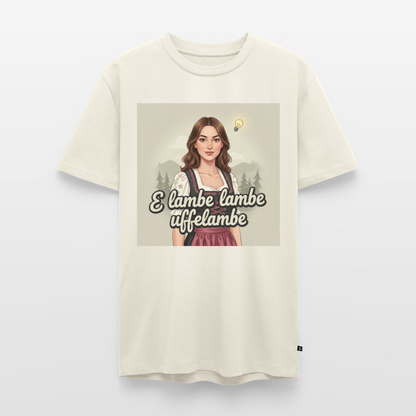 E Lambe, lambe, uffelambe – Alemannischer Geistesblitz | Männer Premium T-Shirt - Naturweiß