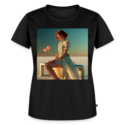 Leise Gedanken bei lauter Farben | Frauen Premium T-Shirt - Schwarz