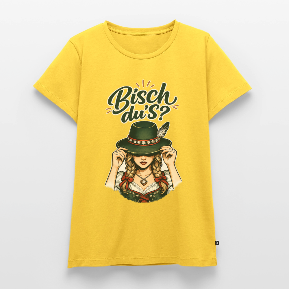 Bisch du’s? – Der Blick sagt alles | Frauen Premium T-Shirt - Gelb
