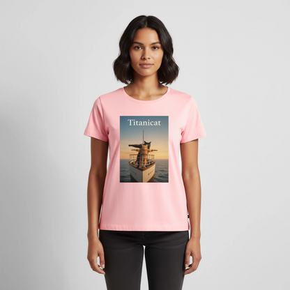 Titanicat – Ich bin der König der Kratzbäume | Frauen Premium T-Shirt - Rosa