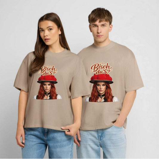 Bisch du’s? – Schwarzwaldmädel  | Stanley/Stella Oversized Unisex Bio T-Shirt Blaster - Steingrau