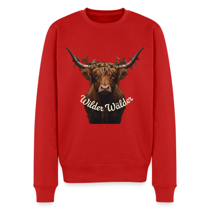 Wilder Wälder – Schwarzwald Highland Rind |  Männer Premium Pullover - Rot