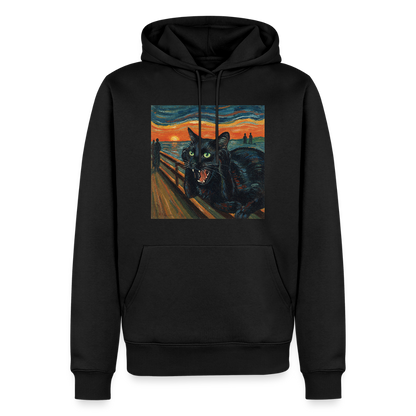 Der Schrei… aber die Katze hat’s zuerst gemerkt | Männer Premium Hoodie - Schwarz