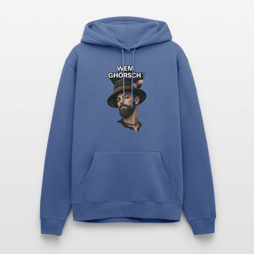 Wem ghörsch? – Alemannische Klärung | Männer Premium Hoodie - Taubenblau