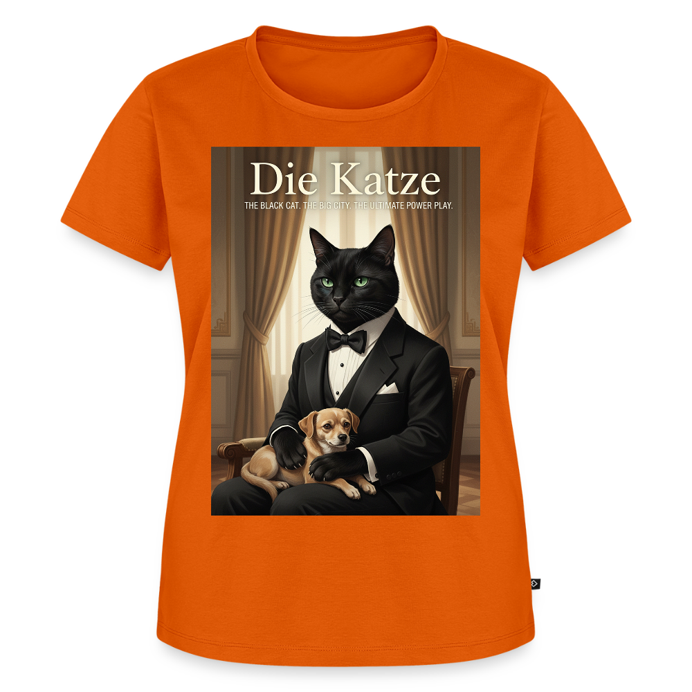 Die Katze – Krümel regelt das | Frauen Premium T-Shirt - Orange 
