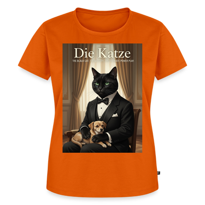 Die Katze – Krümel regelt das | Frauen Premium T-Shirt - Orange 
