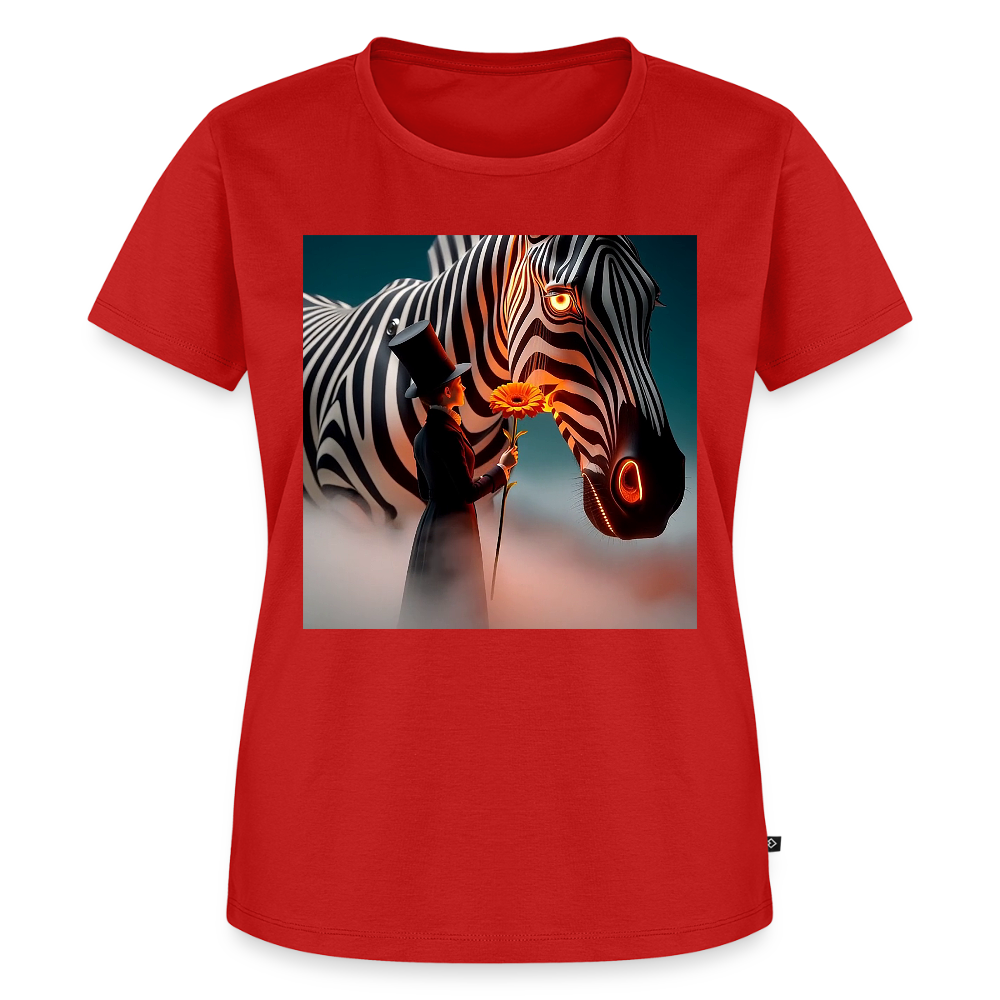 Blumen für ein Zebra | Frauen Premium T-Shirt - Rot