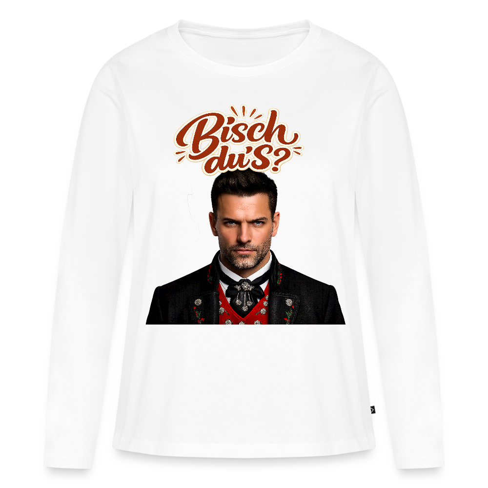 Bisch du’s? – Schwarzwaldkerl | Frauen Premium Bio Langarmshirt - Weiß