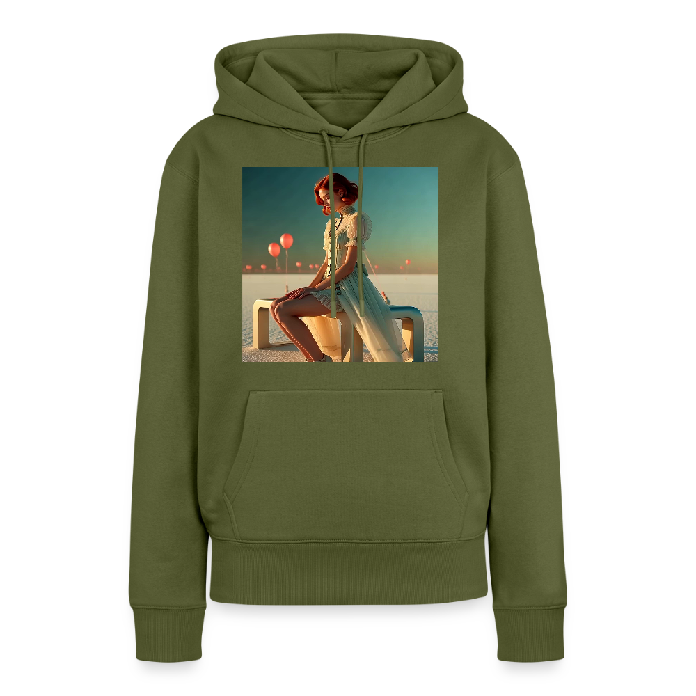 Leise Gedanken bei lauter Farben | Frauen Premium Hoodie - Khaki