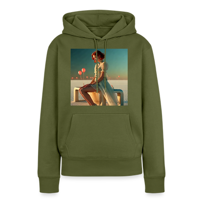 Leise Gedanken bei lauter Farben | Frauen Premium Hoodie - Khaki