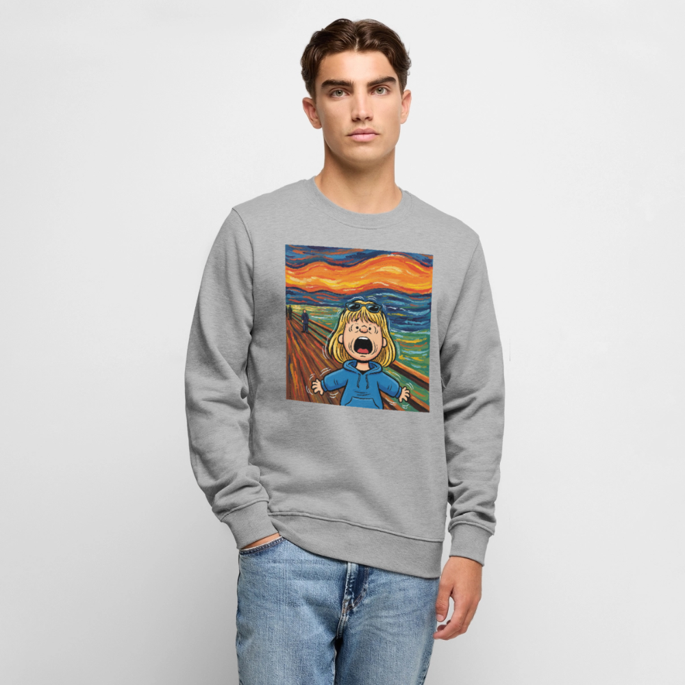 Der Schrei… manchmal bist du es selbst |  Männer Premium Pullover - Grau meliert
