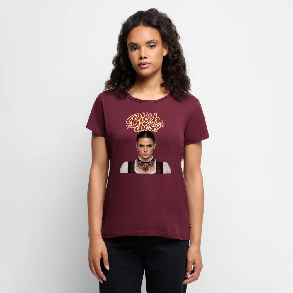 Schwarzwaldstolz – Sie weiß, wer sie isch | Frauen Premium T-Shirt - Burgunderrot