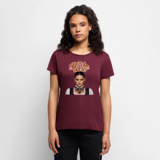 Schwarzwaldstolz – Sie weiß, wer sie isch | Frauen Premium T-Shirt - Burgunderrot