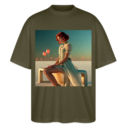 Leise Gedanken bei lauter Farben | Stanley/Stella Oversized Unisex Bio T-Shirt Blaster - Khaki