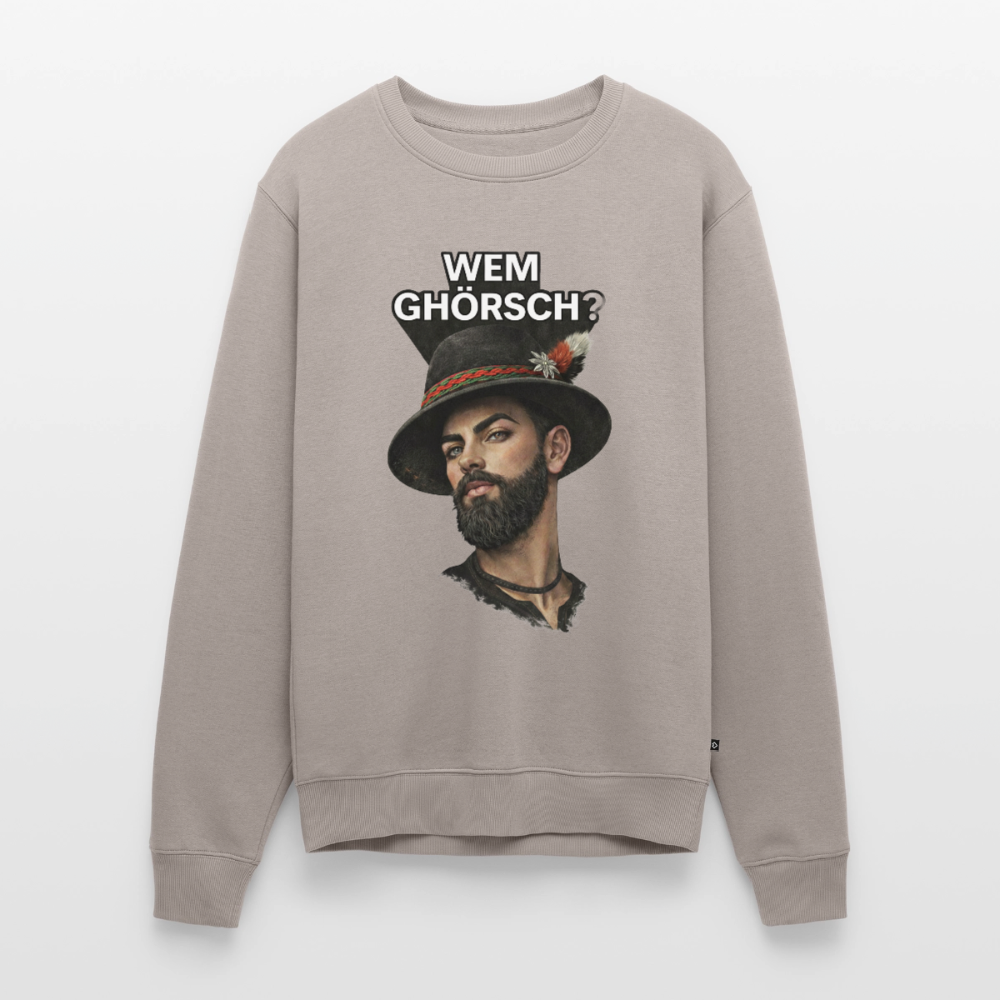 Wem ghörsch? – Alemannische Klärung |  Männer Premium Pullover - Taupe