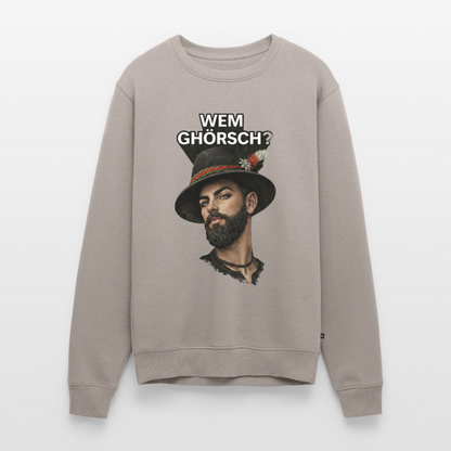 Wem ghörsch? – Alemannische Klärung |  Männer Premium Pullover - Taupe