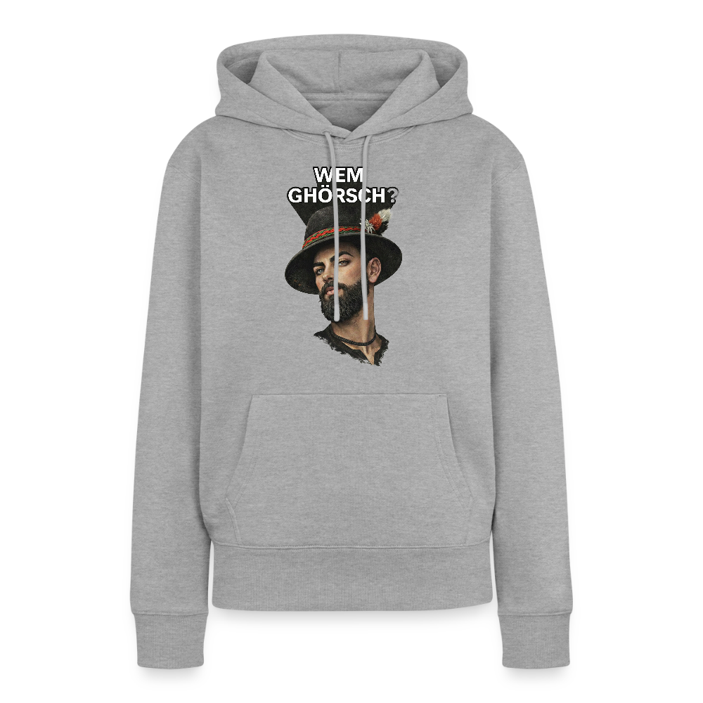 Wem ghörsch? – Alemannische Klärung | Frauen Premium Hoodie - Grau meliert