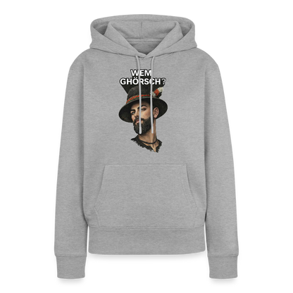 Wem ghörsch? – Alemannische Klärung | Frauen Premium Hoodie - Grau meliert
