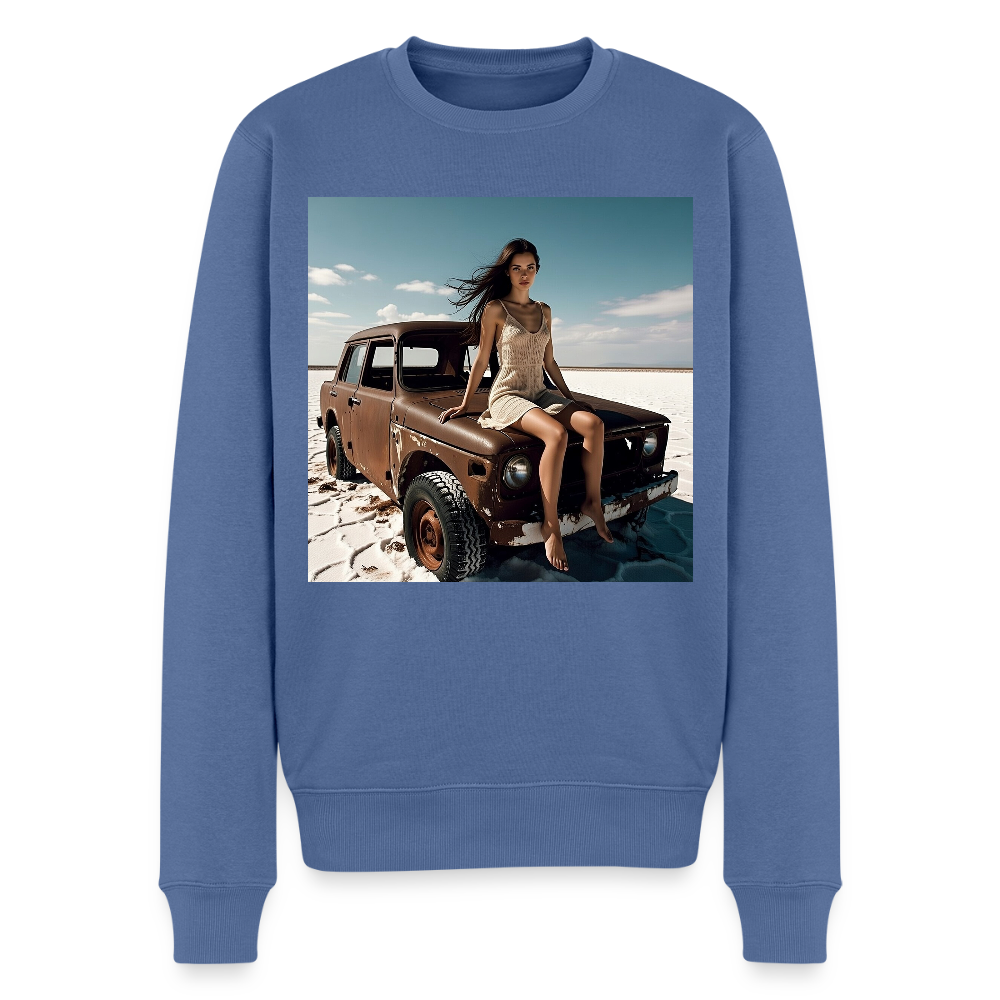 Warten auf irgendwas |  Männer Premium Pullover - Taubenblau