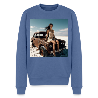 Warten auf irgendwas |  Männer Premium Pullover - Taubenblau