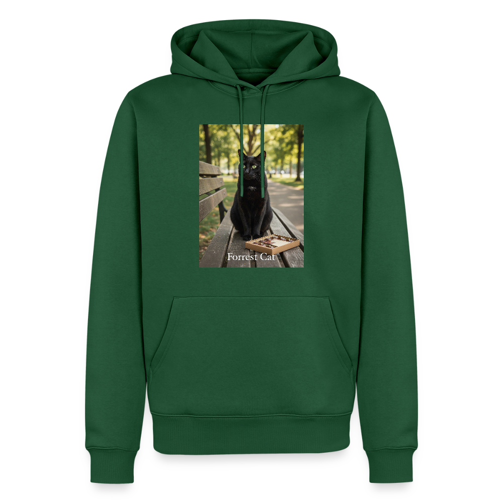 Forrest Cat – Krümel wartet | Männer Premium Hoodie - Flaschengrün