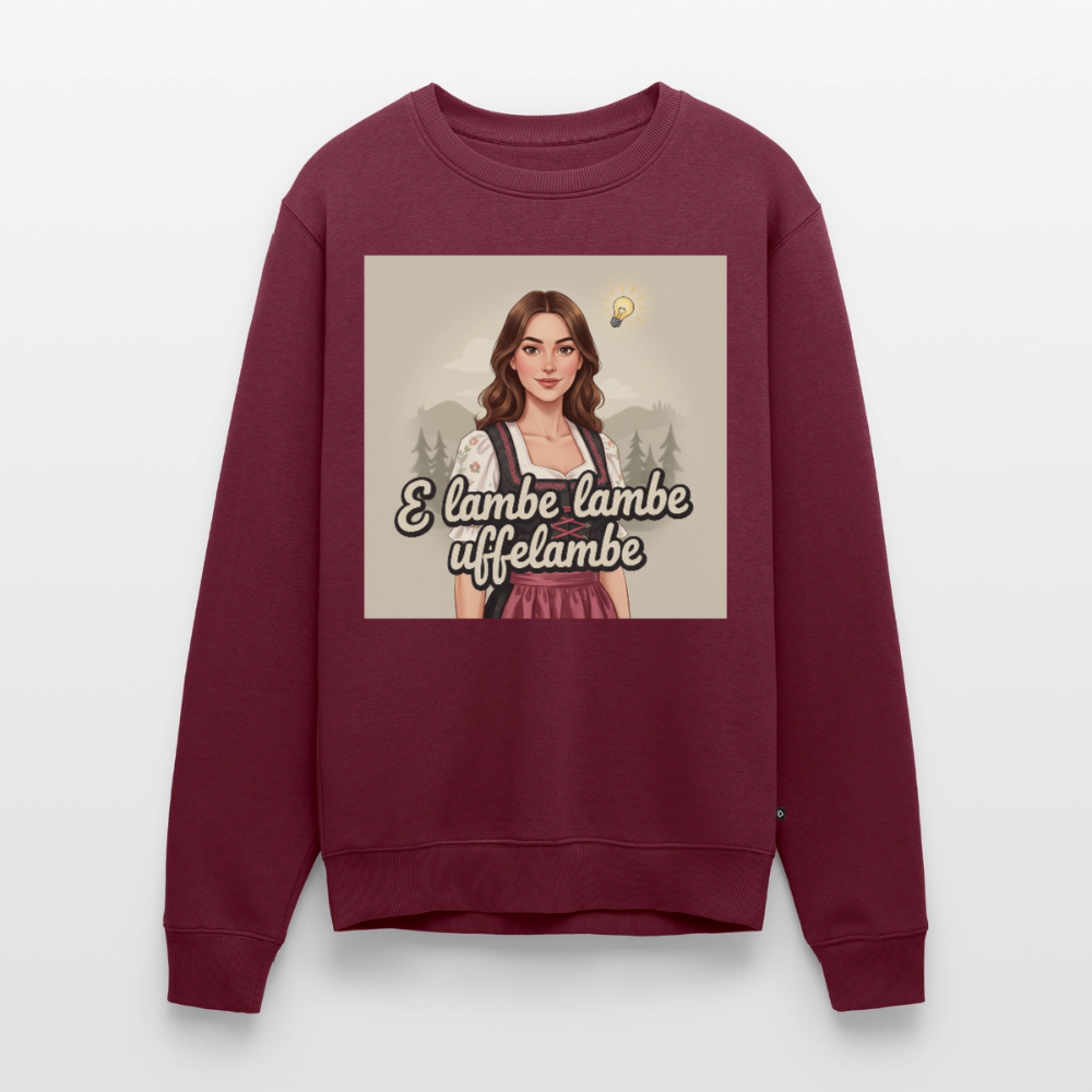 E Lambe, lambe, uffelambe – Alemannischer Geistesblitz |  Männer Premium Pullover - Burgunderrot