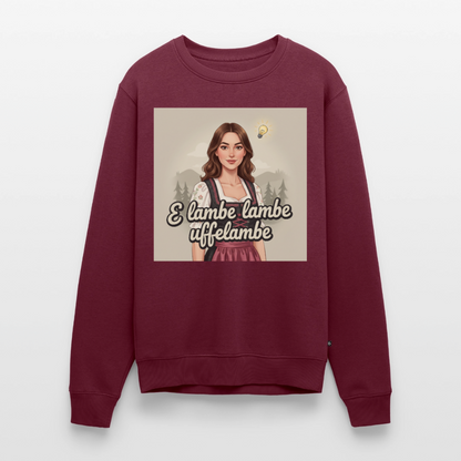 E Lambe, lambe, uffelambe – Alemannischer Geistesblitz |  Männer Premium Pullover - Burgunderrot