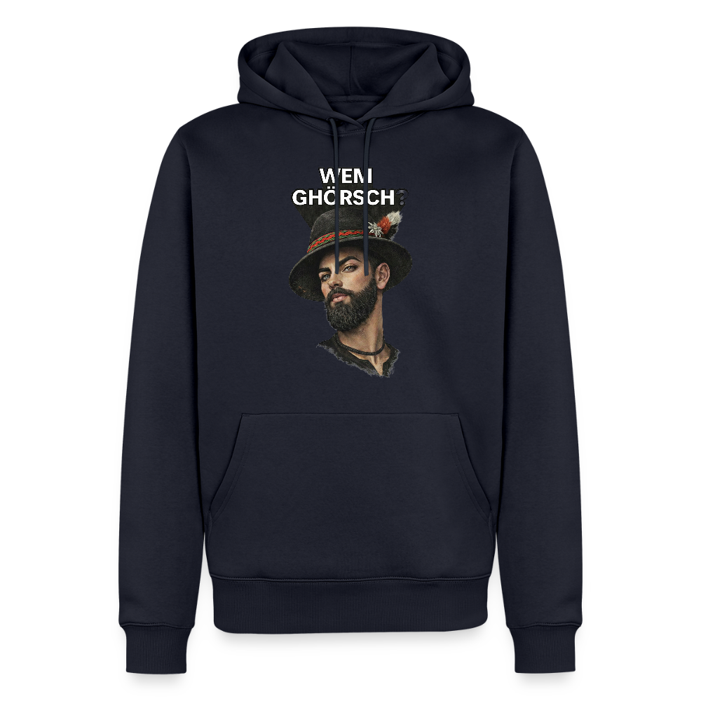 Wem ghörsch? – Alemannische Klärung | Männer Premium Hoodie - Navy