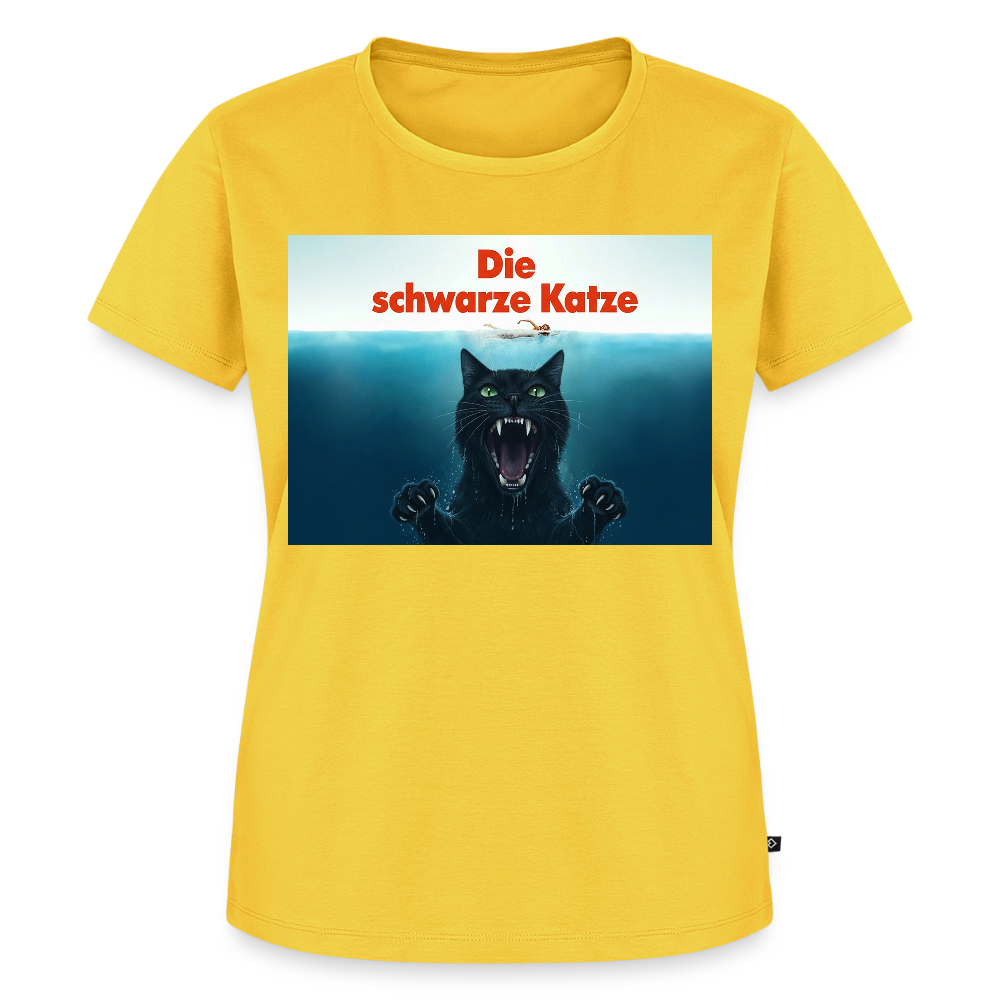 Die schwarze Katze – Krümel taucht auf | Frauen Premium T-Shirt - Gelb