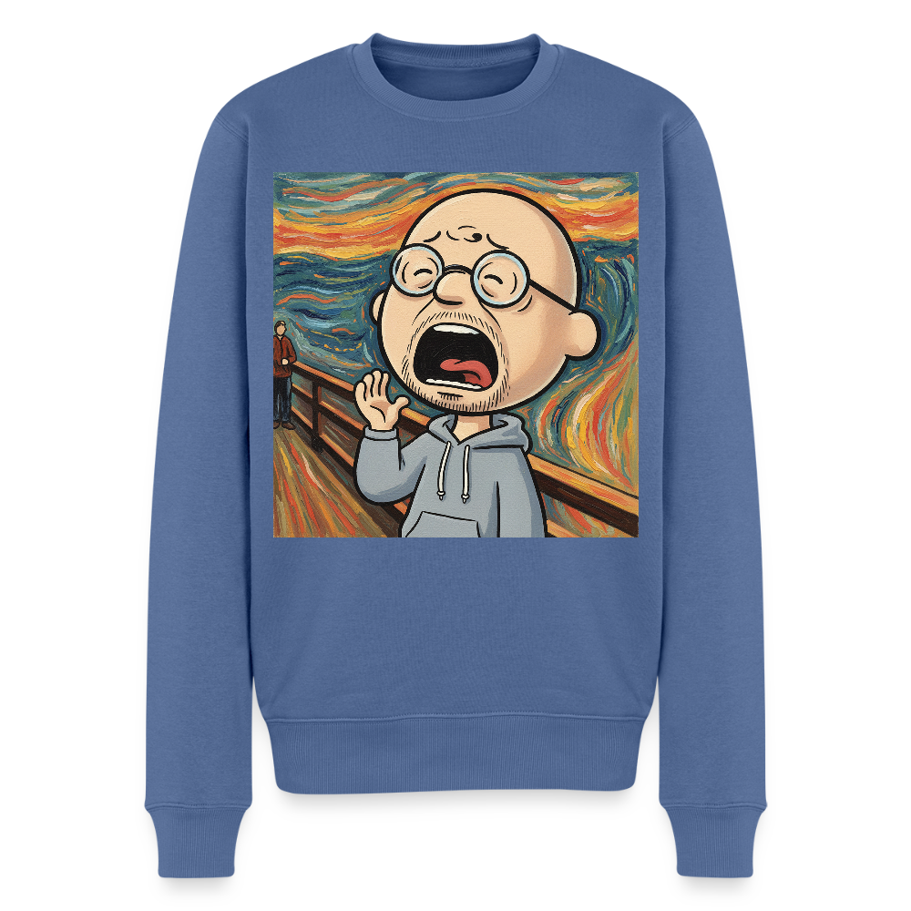 Der Schrei… aber heute bin ich dran |  Männer Premium Pullover - Taubenblau
