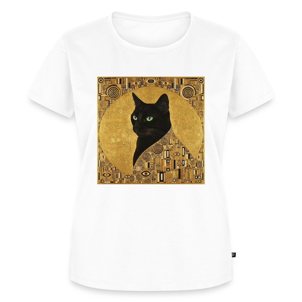 Adele… aber sie schnurrt – Goldene Katze à la Klimt | Frauen Premium T-Shirt - Weiß