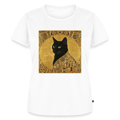Adele… aber sie schnurrt – Goldene Katze à la Klimt | Frauen Premium T-Shirt - Weiß