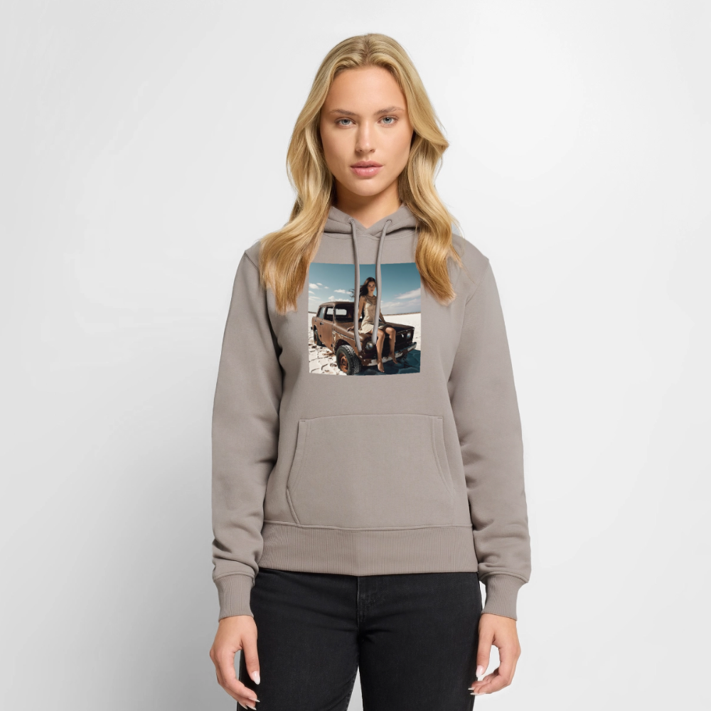 Warten auf irgendwas | Frauen Premium Hoodie - Taupe