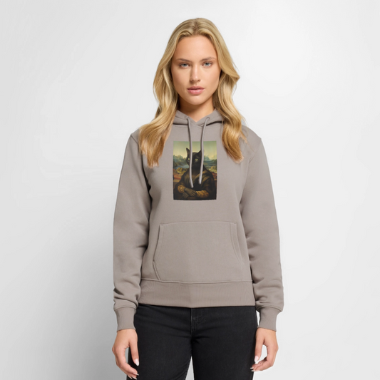 Mona Lisa… aber es ist eine Katze | Frauen Premium Hoodie - Taupe