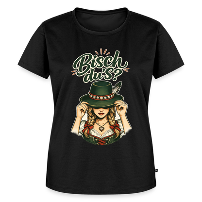 Bisch du’s? – Der Blick sagt alles | Frauen Premium T-Shirt - Schwarz