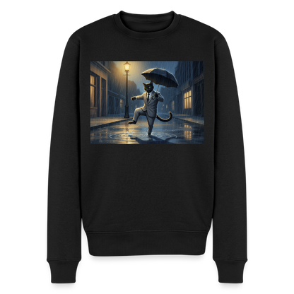 Krümel tanzt im Regen |  Männer Premium Pullover - Schwarz
