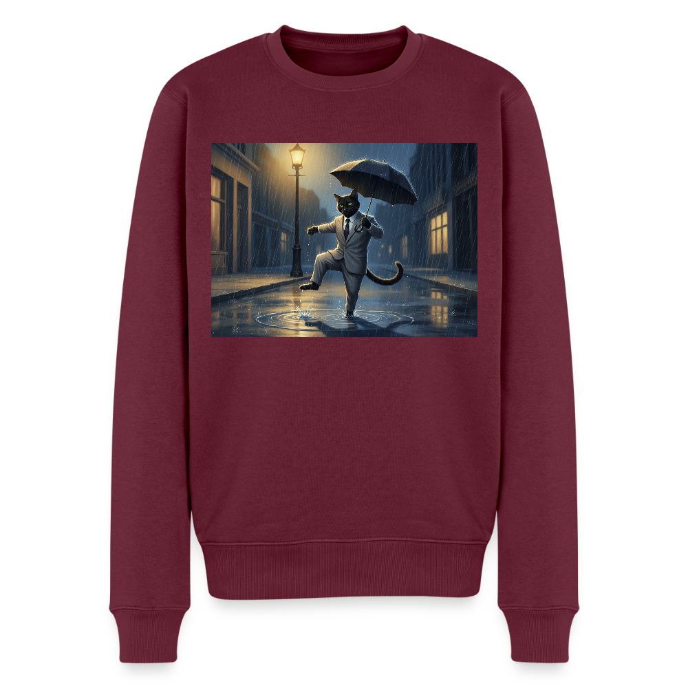 Krümel tanzt im Regen |  Männer Premium Pullover - Burgunderrot