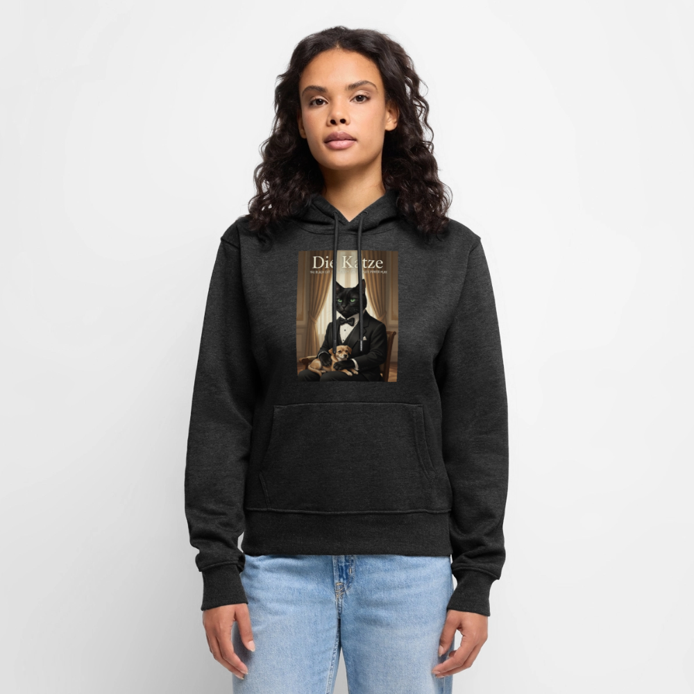 Die Katze – Krümel regelt das | Frauen Premium Hoodie - Anthrazit meliert