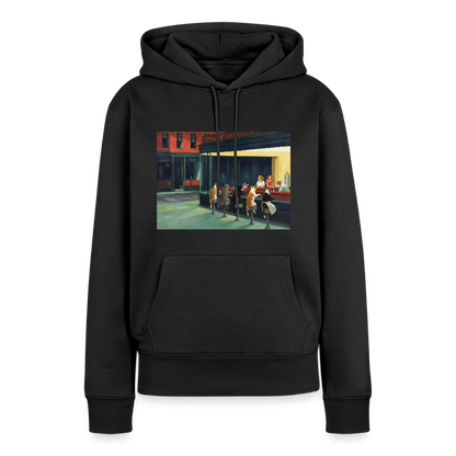 Wenn Hopper Katzen gemalt hätte | Frauen Premium Hoodie - Schwarz