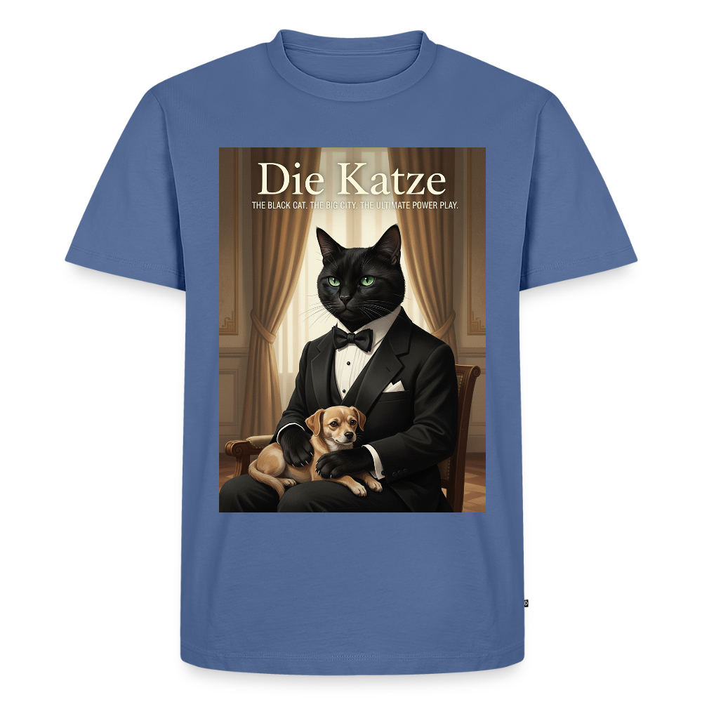 Die Katze – Krümel regelt das | Männer Premium T-Shirt - Taubenblau