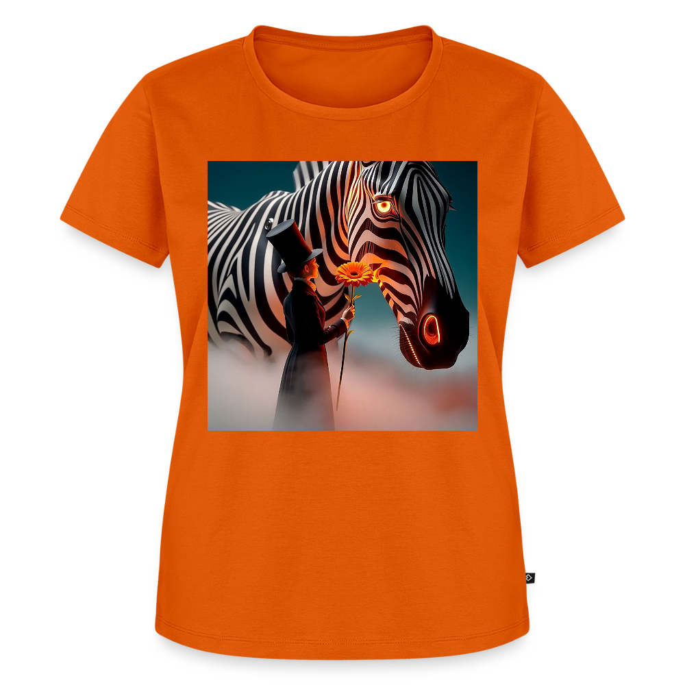 Blumen für ein Zebra | Frauen Premium T-Shirt - Orange 