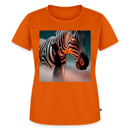 Blumen für ein Zebra | Frauen Premium T-Shirt - Orange 
