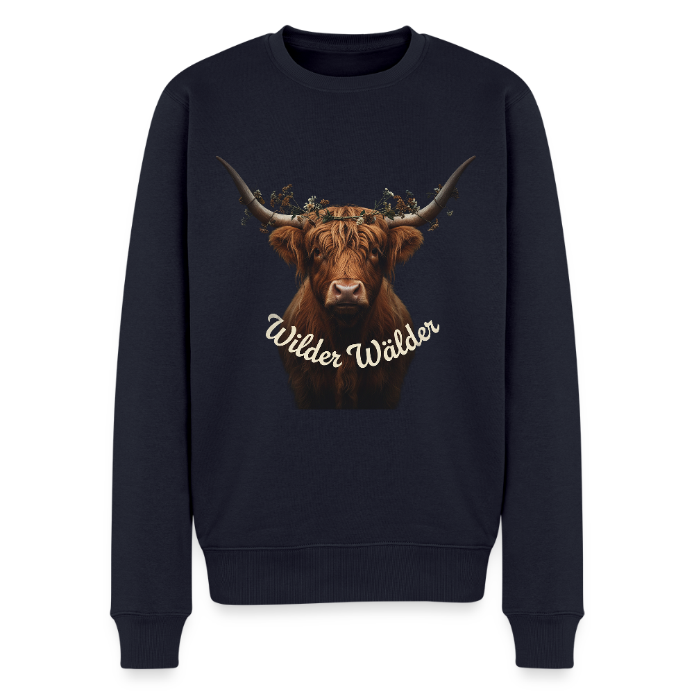 Wilder Wälder – Schwarzwald Highland Rind |  Männer Premium Pullover - Navy